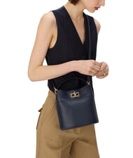 FURLA AMELIA Borsa secchiello mini, a mano, in pelle ink blue - Borse Donna - 2