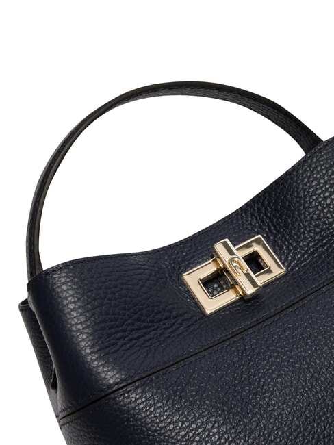 AMELIA Borsa secchiello mini, a mano, in pelle ink blue - Borse Donna