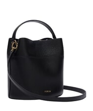 FURLA AMELIA Borsa secchiello mini, a mano, in pelle Nero - Borse Donna - 2