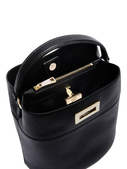 AMELIA Borsa secchiello mini, a mano, in pelle Nero - Borse Donna