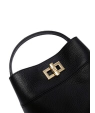 FURLA AMELIA Borsa secchiello mini, a mano, in pelle Nero - Borse Donna - 4