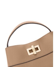 FURLA AMELIA Borsa secchiello mini, a mano, in pelle toffee - Borse Donna - 4