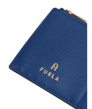 FURLA CAMELIA Portafoglio piatto in pelle indigo - Portafogli Donna - 4