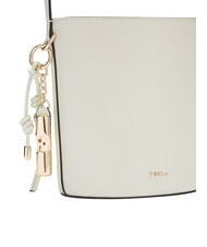 FURLA ROXIE Borsa secchiello a tracolla pelle ares PANNA - Borse Donna - 5