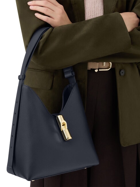 GOCCIA Borsa a spalla, in pelle ink blue - Borse Donna