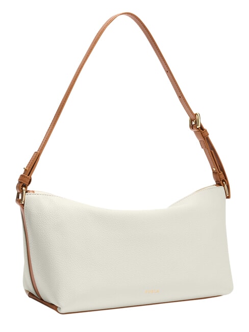DEBBY Borsa a spalla, in pelle panna+brandy - Borse Donna