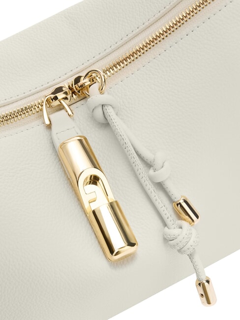 DEBBY Borsa a spalla, in pelle panna+brandy - Borse Donna