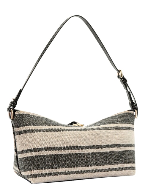 DEBBY Borsa spalla, pelle e lino toni indigo - Borse Donna