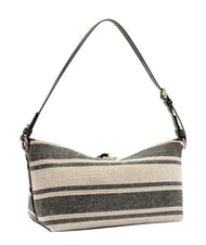 FURLA DEBBY Borsa spalla, pelle e lino toni indigo - Borse Donna - 4