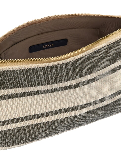 DEBBY Borsa spalla, pelle e lino toni indigo - Borse Donna