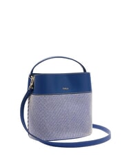FURLA AMELIA Borsa secchiello mini, a mano toni indigo - Borse Donna - 3