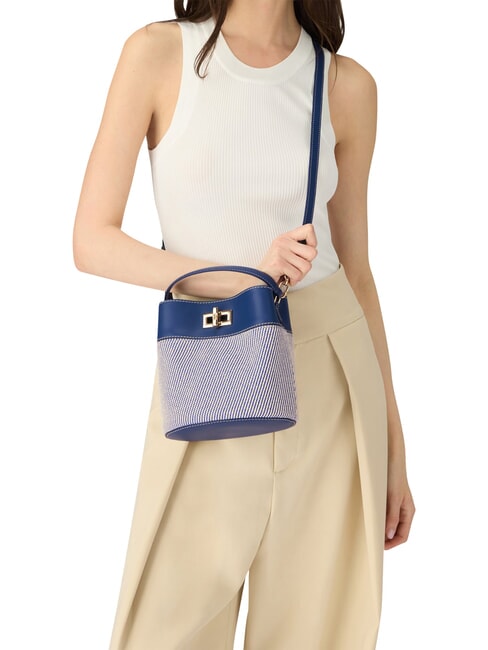 AMELIA Borsa secchiello mini, a mano toni indigo - Borse Donna