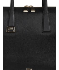 FURLA OLIVIA Borsa shopping a spalla, in pelle Nero - Borse Donna - 6