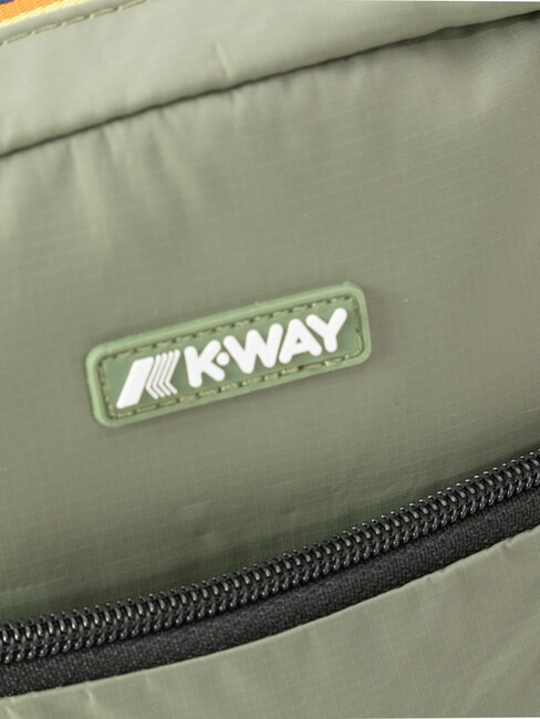 ERLOY Borsello in nylon con tasca green lichen - Tracolle Uomo