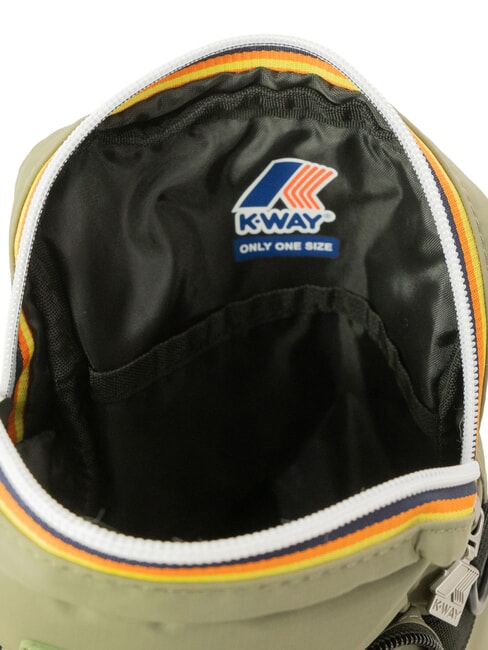 ERLOY Borsello in nylon con tasca green lichen - Tracolle Uomo