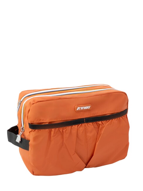 ALBAS Beauty case doppia zip con tasche orange brownish - Beauty Case