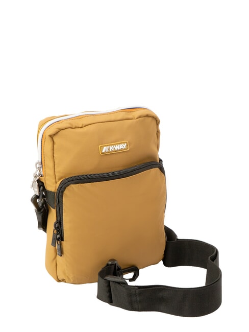 ERLOY Borsello in nylon con tasca brown bistre - Tracolle Uomo