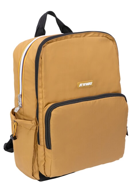 GIZY Zaino in nylon porta pc 15" brown bistre - Zaini da lavoro porta PC