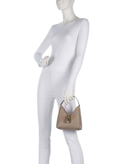 IRIDE Borsa mini a spalla, in pelle greige - Borse Donna