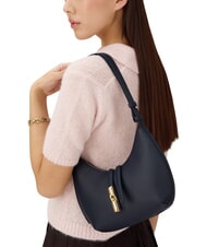 FURLA GOCCIA Borsa a spalla pelle martellata ink blue - Borse Donna - 3