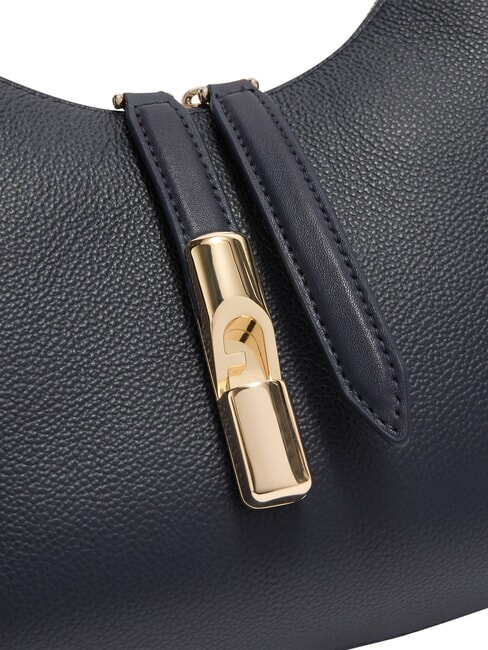 GOCCIA Borsa a spalla pelle martellata ink blue - Borse Donna