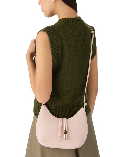 GOCCIA Borsa a spalla pelle martellata dusty pink - Borse Donna