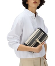 FURLA IRIDE Borsa a tracolla, pelle e lino - Borse Donna