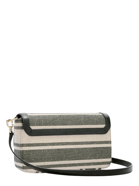 IRIDE Borsa a tracolla, pelle e lino toni indigo - Borse Donna