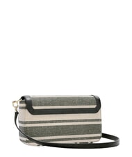 FURLA IRIDE Borsa a tracolla, pelle e lino toni indigo - Borse Donna - 4