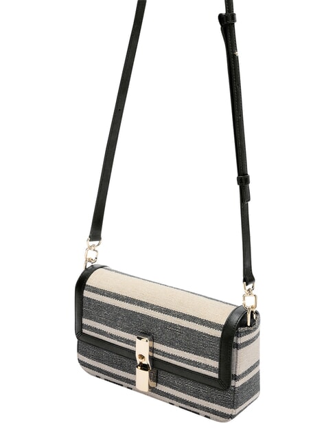 IRIDE Borsa a tracolla, pelle e lino toni indigo - Borse Donna