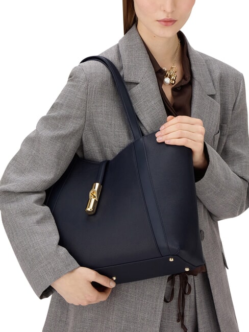 GOCCIA Borsa a spalla, in pelle ink blue - Borse Donna