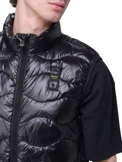 DANNY Gilet imbottito, senza cappuccio nero/beige naturale - Giacche smanicate Uomo