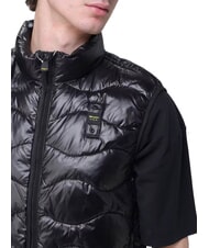 BLAUER DANNY Gilet imbottito, senza cappuccio nero/beige naturale - Giacche smanicate Uomo - 4