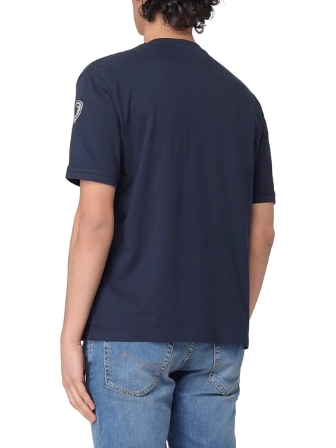 HANSON T-shirt manica corte, in cotone blu - T-shirt Uomo