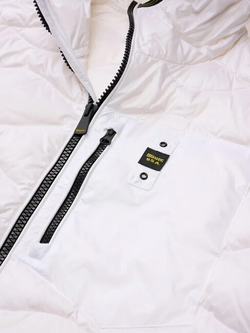 WAVE Piumino imbottito corto, con cappuccio bianco ottico - Piumini Uomo