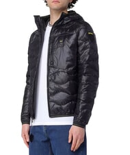 BLAUER WAVE Piumino imbottito corto, con cappuccio nero - Piumini Uomo - 4