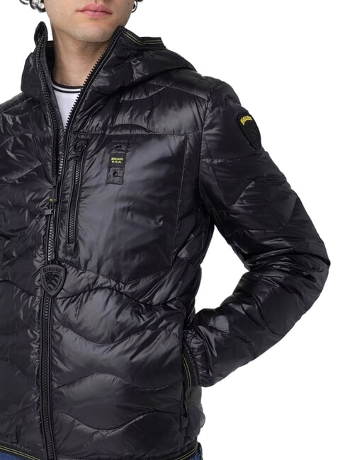 WAVE Piumino imbottito corto, con cappuccio nero - Piumini Uomo