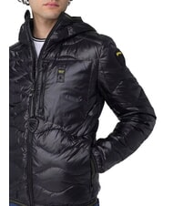 BLAUER WAVE Piumino imbottito corto, con cappuccio nero - Piumini Uomo - 5
