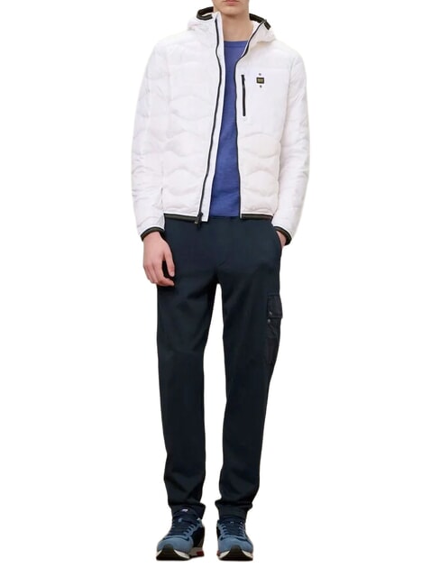 WAVE Piumino imbottito corto, con cappuccio bianco ottico - Piumini Uomo