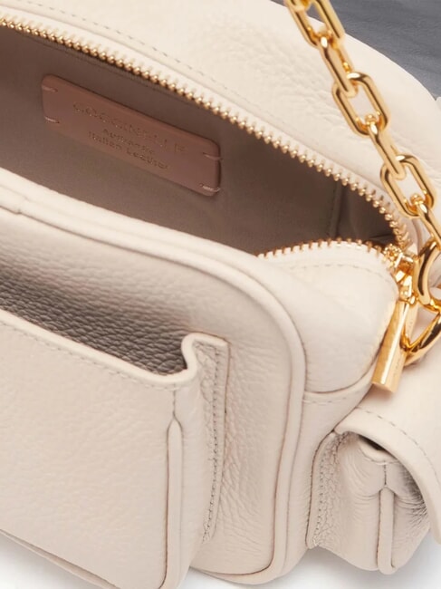 CAMPUS  Mini Bag a tracolla, in pelle LAMBSKIN WHITE - Borse Donna