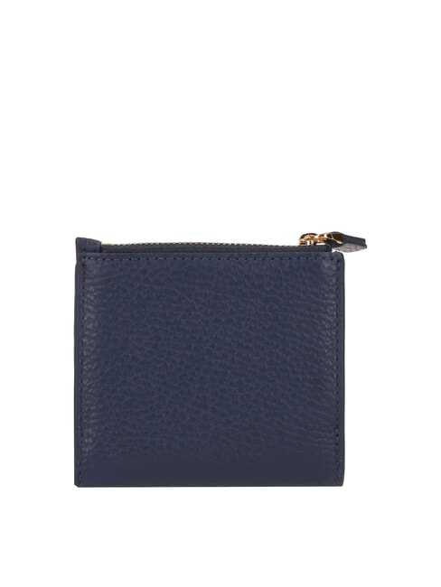 DEW Portafoglio compatto in pelle martellata royal blue - Portafogli Donna