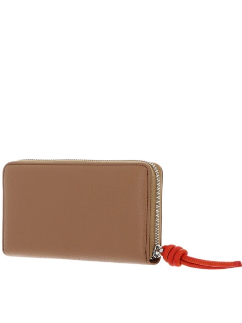 MYRTHA MAXI LOG Portafoglio grande zip around in pelle ner/ross - Borse Donna