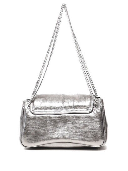 C-ME FLUFFY Mini Bag a spalla, in pelle steel - Borse Donna