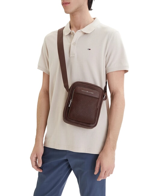 TH FLAG MONOGRAM Borsello coffee bean - Tracolle Uomo