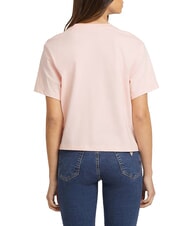GUESS JEANS BOXY MINI TRIANGLE T-Shirt in cotone blush cotton - T-shirt e Top Donna - 2