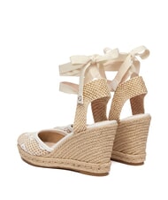 GUESS CHEYIN Sandali espadrillas tacco 10 cm white natural - Scarpe Donna - 3