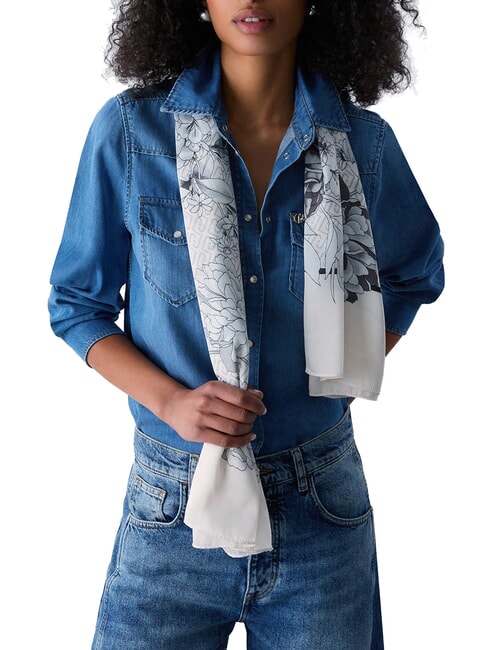 FLOWER Foulard NERO - Sciarpe