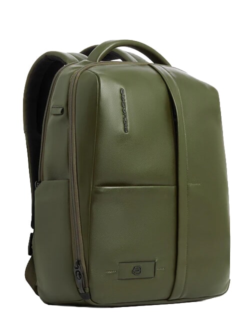 RUSSEL Zaino in pelle porta pc 15.6" VERDE - Zaini da lavoro porta PC