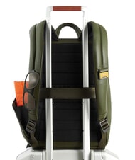 PIQUADRO RUSSEL Zaino in pelle porta pc 15.6" VERDE - Zaini da lavoro porta PC - 3