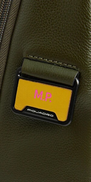 RUSSEL Zaino in pelle porta pc 15.6" VERDE - Zaini da lavoro porta PC